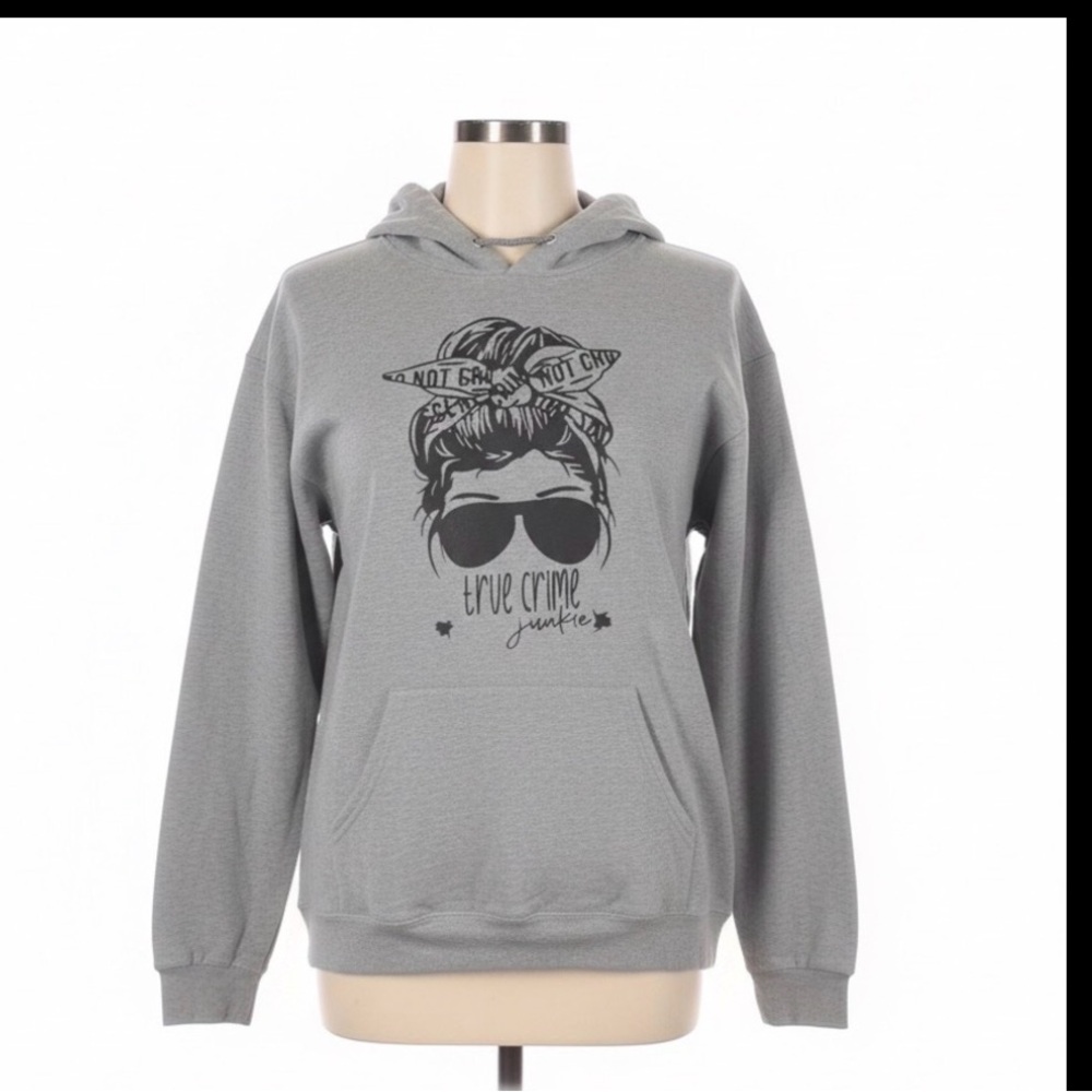 Gray Graphic Hoodie for your favorite Crime Junkie!